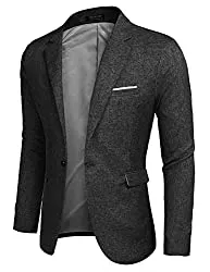 COOFANDY Blazer COOFANDY Herren Sakko Leinenstruktur Slim Fit Männer Blazer Modern Freizeit Sakko Leichte Jackett