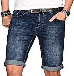 ALESSANDRO SALVARINI Shorts ALESSANDRO SALVARINI Herren Designer Jeans Short Kurze Hose Slim Sommer Shorts Bermuda