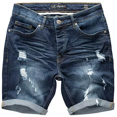 Amaci&amp;Sons Shorts Amaci&amp;Sons Herren Destroyed Jeans Shorts Kurze Hose Sommer Bermuda 7979