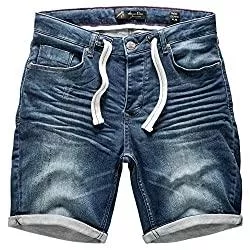 Amaci&amp;Sons Shorts Amaci&amp;Sons Herren Jeans Shorts Kordel Destroyed Kurze Hose Sommer Bermuda Verwaschen J5001