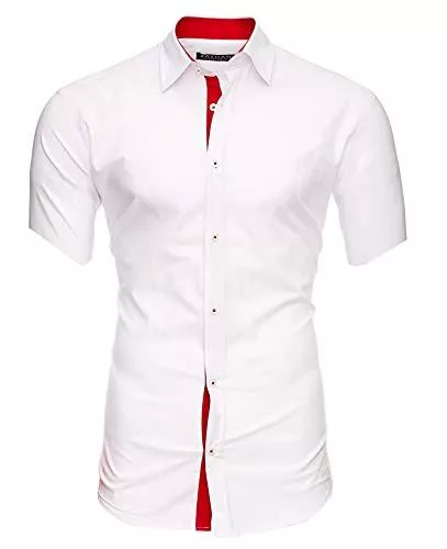 Kayhan Hemden Kayhan Florida Herren Hemden Herren-Hemd Slim-Fit Herrenhemden Kurzarm-Hemden Männer Freizeit-Hemd Business
