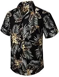 HISDERN Hemden HISDERN Herren Funky Hawaiihemd Unisex Kurzarm Vordertasche Urlaub Sommer Aloha Bedruckter Strand Beilaufig Hawaii Hemd S-2XL