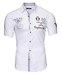 Kayhan Hemden Kayhan Monaco Kurzarm Herren Hemden Herren-Hemd Slim-Fit Herrenhemden Kurzarm-Hemden Männer Freizeit-Hemd Business S-6XL