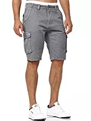 Indicode Shorts Indicode Herren Blixt Cargo Shorts mit 6 Taschen inkl. Gürtel aus 100% Baumwolle | Kurze Hose Sommer Herrenshorts Short Men Pants Cargohose Bermuda Sommerhose kurz für Männer