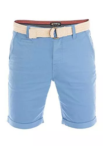 riverso Shorts riverso Herren Chino Shorts RIVHenry Gürtel Bermuda Kurze Hose