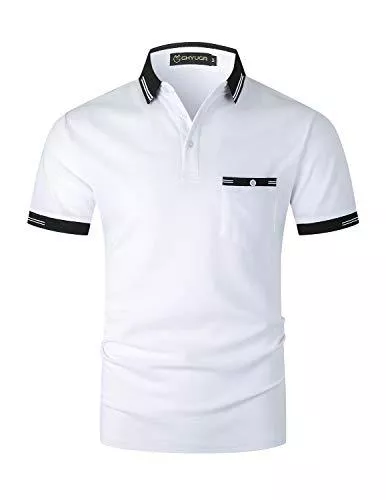 GHYUGR Poloshirts GHYUGR Poloshirts Herren klassisch Kurzarm Baumwolle Polohemd Golf T-Shirt S-XXL