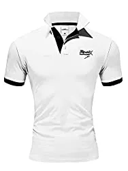REPUBLIX Poloshirts REPUBLIX Herren Poloshirt Basic Kontrast Stickerei Kragen Kurzarm Polohemd T-Shirt R-0056