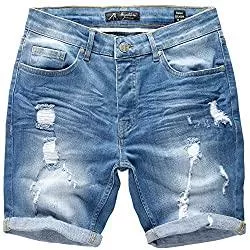 Amaci&amp;Sons Shorts Amaci&amp;Sons Herren Destroyed Jeans Shorts Kurze Hose Sommer Bermuda 7979