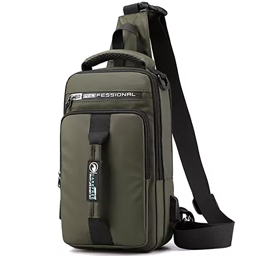 AYGCI Taschen & Rucksäcke AYGCI Brusttasche Sling Bag Herren Umhängetaschen Crossbody-Rucksack Anti-Diebstahl Sling Bag Schulter Rucksack Damen und Herren Brusttasche mit USB Ladeanschluss für Outdoorsport Radfahren Reisen