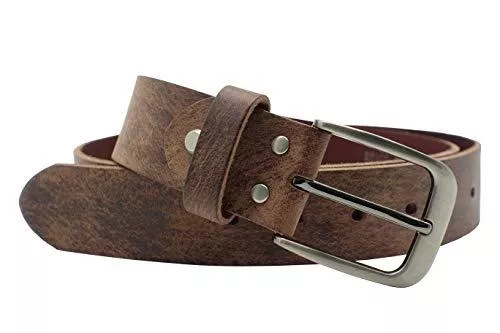 NK Belt GmbH Gürtel NK Belt GmbH Handgemachter Herren Ledergürtel aus Büffelleder braun, Made in Germany, Anzug Jeans Gürtel 38mm #HB-02