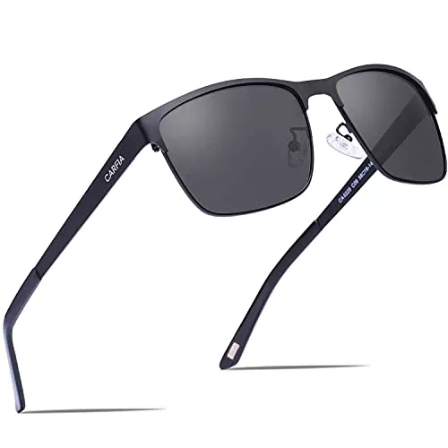 CARFIA Sonnenbrillen & Zubehör CARFIA Polarisierte Herren Sonnenbrille Metallrahmen UV 400 Fahrerbrille Sportbrille Kategorie 3