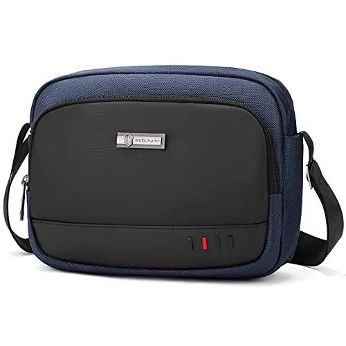 BAIGIO Taschen & Rucksäcke BAIGIO Umhängetasche Herren 8 Zoll iPad Nylon Wasserabweisend Schultertaschen Männer Klein Crossbody Taschen mit Verstellbaren Schultergurt für Tagesausflüge Freizeit Reisen Schule (Blau-M)