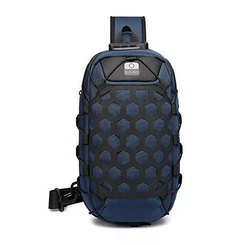 FANDARE Taschen & Rucksäcke FANDARE Herren Brusttasche Diebstahlsicherung Sling Rucksack Casual Daypacks mit USB für Schultertasche Umhängetasche für Outdoor Sport Wandern Radfahren Reisen Wasserdicht Stoßfest Crossbody Bag