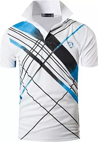 jeansian Poloshirts jeansian Herren Summer Sportswear Wicking Breathable Short Sleeve Quick Dry Polo T-Shirts Tops LSL195