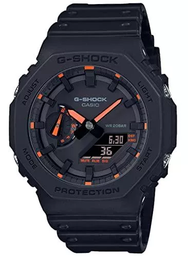 Casio Uhren Casio G-Shock Classic AnaDigi Herrenuhr Schwarz/Orange GA-2100-1A4ER
