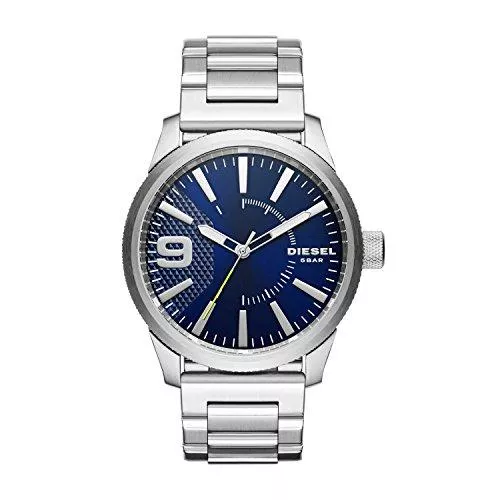 Diesel Uhren Diesel Herren Raspel Dreizeiger, 46 mm Gehäusegröße, Edelstahluhr