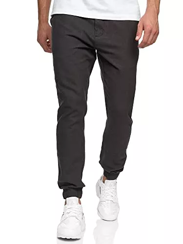Indicode Hosen Indicode Herren Blnda Stoffhose aus 55% Leinen &amp; 45% Baumwolle mit 4 Taschen | Lange Regular Fit Hose Herrenhose Sommerhose Leinenhose Baumwollhose mit Kordel-Gürtel für Männer