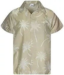 King Kameha Hemden King Kameha Funky Hawaiihemd Herren Kurzarm Fronttasche Hawaii-Print Palmen Schattenoptik