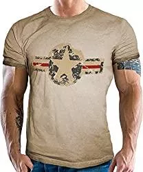 Gasoline Bandit T-Shirts T-Shirt für den US-Army Fan im Washed Jeans Look USAF