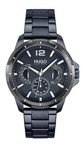 HUGO Uhren HUGO Herren Analog Quarz Uhr mit Edelstahl Armband 1530194