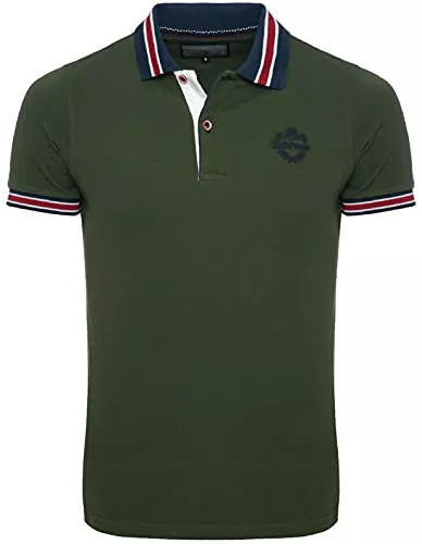 Karl´s People Poloshirts Karl s People Kurzarm Poloshirt für Herren 100% Baumwolle by Carisma • Herren Polo Shirt mit Stickerei • Angenehmes Regular Fit Shirt für Büro und Freizeit K-129