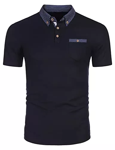 COOFANDY Poloshirts COOFANDY Herren Poloshirt Kurzarm Basic Polo Shirts Slim Fit Polohemd Sommer Golf Tshirt für Männer S-XXL