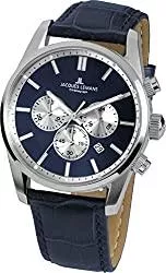 JACQUES LEMANS Uhren JACQUES LEMANS Herrenuhr massiv Edelstahl Chronograph 42-6