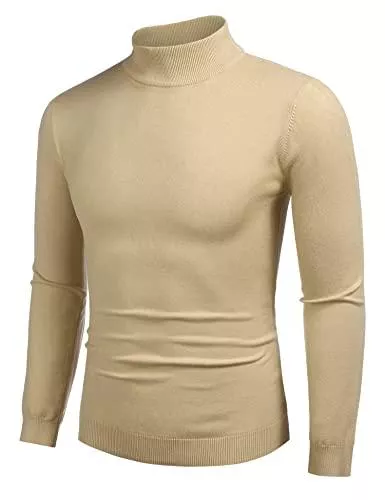 COOFANDY Pullover & Strickmode COOFANDY Rollkragenpullover Herren Feinstrick Warme Basic Turtleneck Langarmshirt Freizeit Slim fit Sweatshirt Halbkragen Pullover