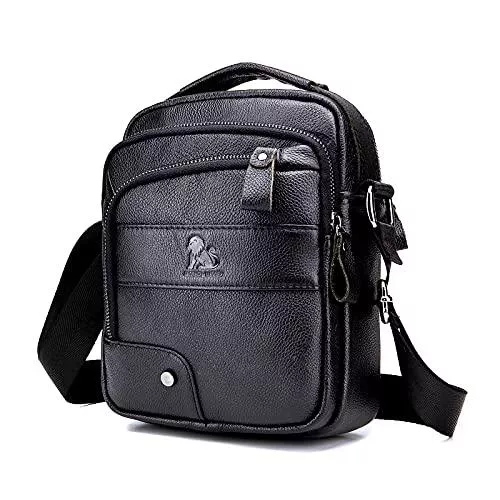 Freowine Taschen & Rucksäcke Casual Leder Umhängetasche Männer Mode Crossbody Tasche Geschäft Arbeit Studie Multifunktionale Tasche Kleinen Rucksack Reisetasche