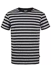 b BLEND T-Shirts b BLEND Kama Herren T-Shirt Kurzarm Shirt mit Streifen mit Rundhalsausschnitt aus 100% Baumwolle