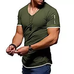 Rapbin T-Shirts Rapbin T-Shirt für Herren Sommer Oberteil Kurzarm Sleeve Tee Shirts mit V-Ausschnitt Atmungsaktive Lässige Sportliche T Shirts