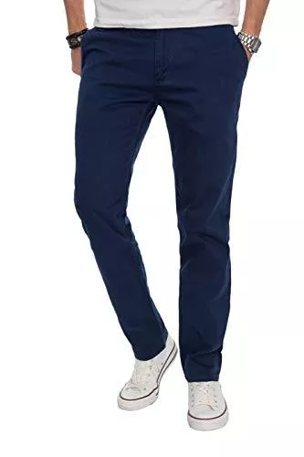 ALESSANDRO SALVARINI Hosen ALESSANDRO SALVARINI Herren Designer Chino Stoff Hose Chinohose Regular Fit