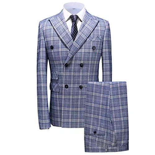 Solove-Suit Kostüme Solove-Suit Herren 3 Stücke Formeller Zweireiher Herren Anzug Slim Fit Klassisches Design Smoking Für Hochzeit Groomsmen (Blazer + Weste + Hose)