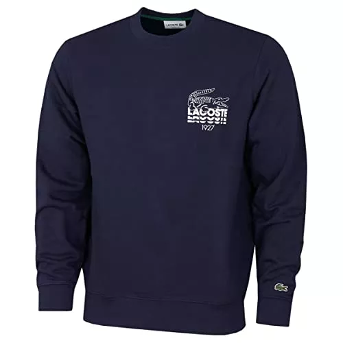 Lacoste Pullover & Strickmode Lacoste Herren SH1216 Langarm Rundhalsausschnitt Krokodil Logo Pullover