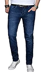 ALESSANDRO SALVARINI Jeans A. Salvarini Designer Herren Jeans Hose Basic Stretch Jeanshose Regular Slim