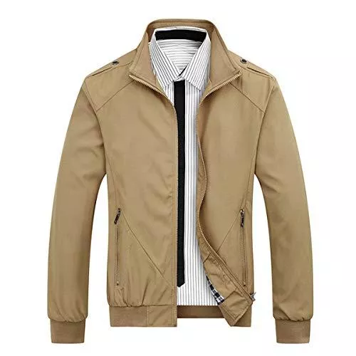 Allthemen Jacken Allthemen Herren Jacke mit Stehkragen Übergangsjacke Herbst Freizeit Sportjacke Bomberjacke