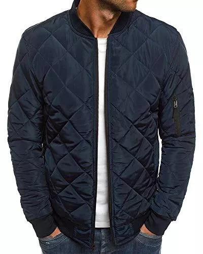Gemijacka Jacken Gemijacka Herren Jacke Stehkragen Winter Bomberjacke Leicht Gefüttert Freizeitjacke Sportlich Steppjacke