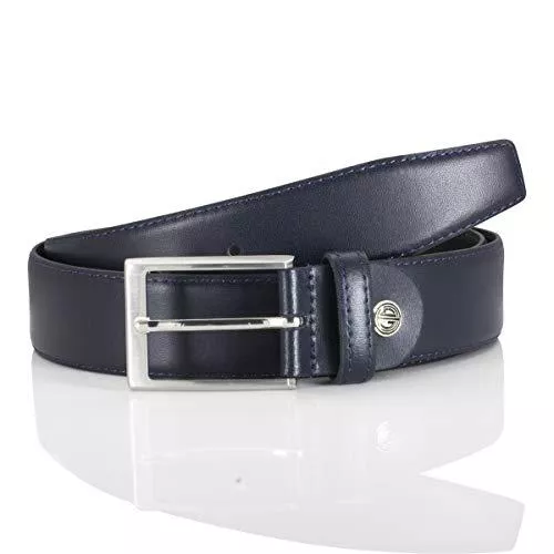 LINDENMANN Gürtel LINDENMANN Gürtel Herren Vollledergürtel aus Rindleder, 35 mm breit, kürzbar, Gürtel Herren XXL, marine