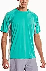 TSLA T-Shirts TSLA Bademode Kurzarm Top UV-Schutz UPF 50+ Quick-Dry Rash Guard für Herren