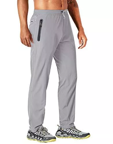MAGCOMSEN Hosen MAGCOMSEN Herren Lange Outdoor Sporthose Schnelltrocknend Sommer Frühling Hose Leicht Atmungsaktiv Trainingshose Gummibund Wanderhose mit Reißverschlusstaschen