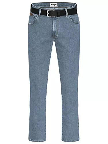 Wrangler Jeans Wrangler Texas Herrenjeans mit Stretchanteil Modell Glaston Blue oder Blue Nights Authentic Straight mit Gürtel