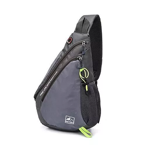 FANDARE Taschen & Rucksäcke FANDARE Leicht Brusttasche Sling Rucksack Schultertasche Chest Bag Crossbody Umhängetasche Sporttasche für Herren Damen Junge Mädchen Reise Crossover Daypack Wandern Bergsteigen Reisen Polyester Grau