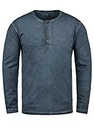 !Solid Pullover & Strickmode Solid SDTimur Herren Longsleeve Langarmshirt Shirt mit Grandad-Ausschnitt