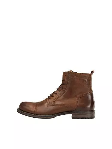 JACK &amp; JONES Stiefel JACK &amp; JONES Herren Jfwrussel Leather Cognac 19 Biker Boots