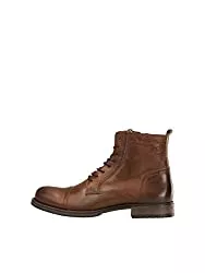 JACK &amp; JONES Stiefel JACK &amp; JONES Herren Jfwrussel Leather Cognac 19 Biker Boots