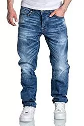 Amaci&amp;Sons Jeans Amaci&amp;Sons Herren Jeans Regular Straight Fit Denim Hose Destroyed 7984