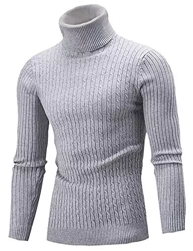 AIDEAONE Pullover & Strickmode AIDEAONE Herren Rollkragen Turtleneck Strickpullover Stehkragen Pullover Sweater Warme Basic Feinstrick Rollkragenpullover
