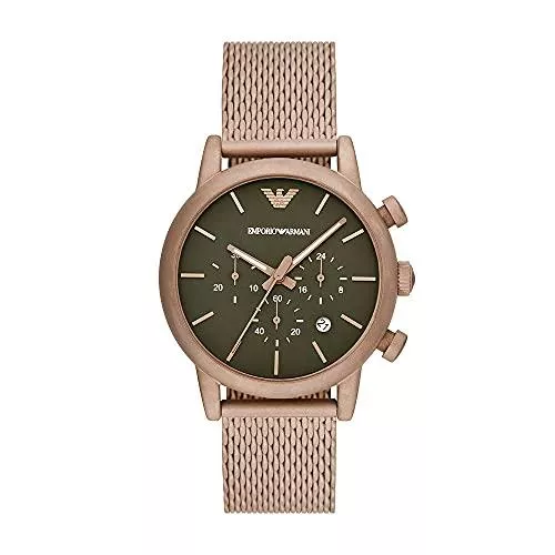 EMPORIO ARMANI Uhren Emporio Armani Herren-Chronograph, beige Goldfarbene Edelstahluhr, AR11428