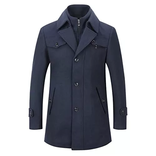 YOUTHUP Mäntel YOUTHUP Wintermantel Herren Wollmantel Winter Wolle Mantel Kurzmantel Regular Fit Herrenmantel Business Freizeit