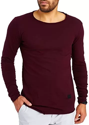 Leif Nelson Pullover & Strickmode Leif Nelson Herren Pullover Rundhals-Ausschnitt Schwarzer Männer Longsleeve dünner Pulli Sweatshirt Langarmshirt Crew Neck Jungen Hoodie T-Shirt Langarm Oversize LN6302